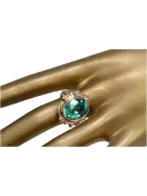 Vintage Schmuck Ring Smaragd Originales Vintage-Roségold aus 14 Karat vrc100r